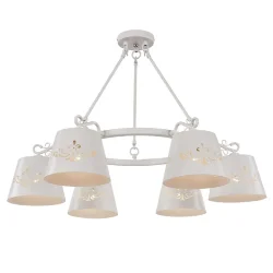 Изделия серии сделаны в современном стиле, при этом декоративный узор, вырезанный на плафонах, выполнен в классическом стиле. Благодаря своему нейтральному цвету, теплому белому, светильники подходят практически для любого интерьера в современном стиле. (