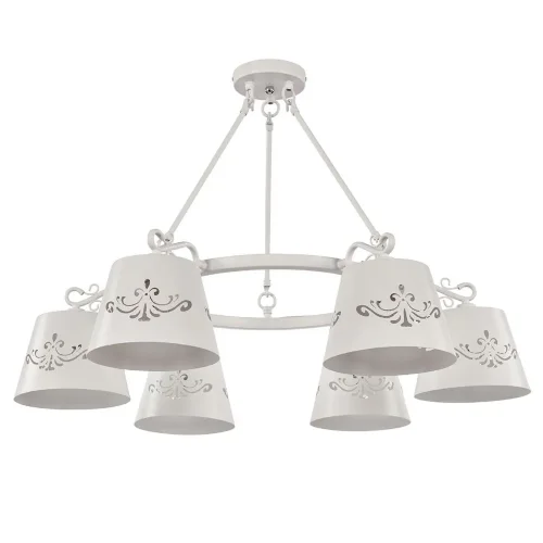 Изделия серии сделаны в современном стиле, при этом декоративный узор, вырезанный на плафонах, выполнен в классическом стиле. Благодаря своему нейтральному цвету, теплому белому, светильники подходят практически для любого интерьера в современном стиле. (