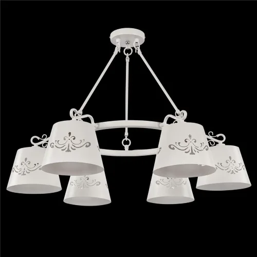 Изделия серии сделаны в современном стиле, при этом декоративный узор, вырезанный на плафонах, выполнен в классическом стиле. Благодаря своему нейтральному цвету, теплому белому, светильники подходят практически для любого интерьера в современном стиле. (