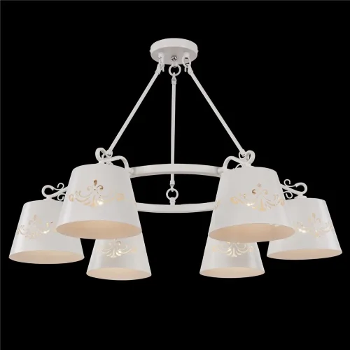 Изделия серии сделаны в современном стиле, при этом декоративный узор, вырезанный на плафонах, выполнен в классическом стиле. Благодаря своему нейтральному цвету, теплому белому, светильники подходят практически для любого интерьера в современном стиле. (