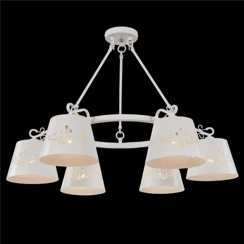 Изделия серии сделаны в современном стиле, при этом декоративный узор, вырезанный на плафонах, выполнен в классическом стиле. Благодаря своему нейтральному цвету, теплому белому, светильники подходят практически для любого интерьера в современном стиле. (