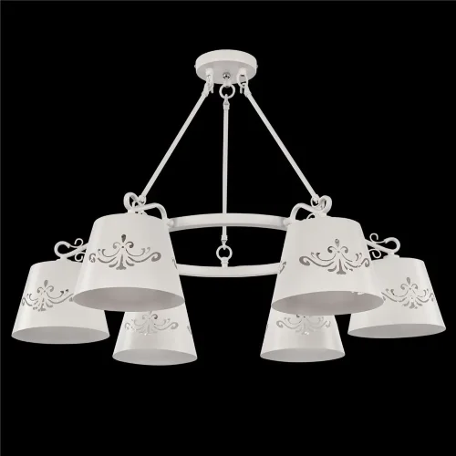 Изделия серии сделаны в современном стиле, при этом декоративный узор, вырезанный на плафонах, выполнен в классическом стиле. Благодаря своему нейтральному цвету, теплому белому, светильники подходят практически для любого интерьера в современном стиле. (