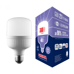 LED-M80-40W-6500K-E27-FR-NR Лампа светодиодная, матовая, Серия Norma, Дневной белый свет 6500K, Картон.