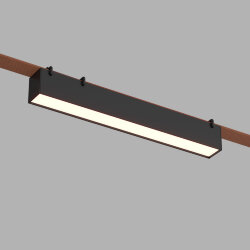 Cветильник для трека-ремня Belty Smart, серия Linear, со светодиодом, L323*W40*H45мм, 48V DC, 12W, RA90, 120°, 2700-6500K, IP20, черный, алюминий, Denkirs DK5674-BK