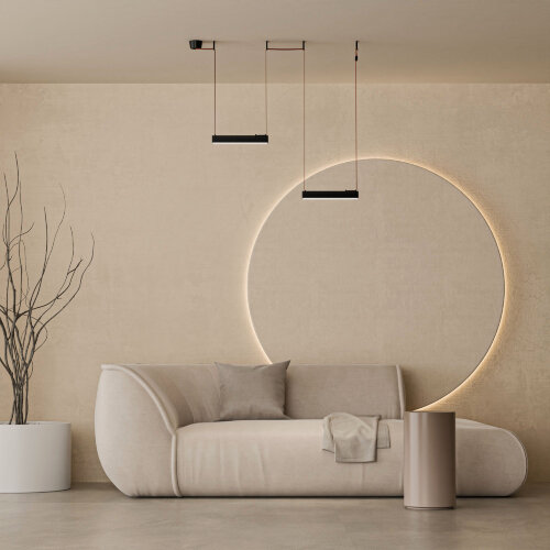 DK5674-BK Cветильник для трека-ремня Belty Smart, серия Linear, со светодиодом, L323*W40*H45мм, 48V DC, 12W, RA90, 120°, 2700-6500K, IP20, черный, алюминий. Фото 6
