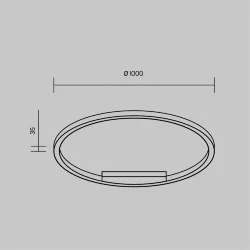 Потолочный светильник Рим / Rim 3000-4000К 59Вт (Черный) MOD058CL-L65BK