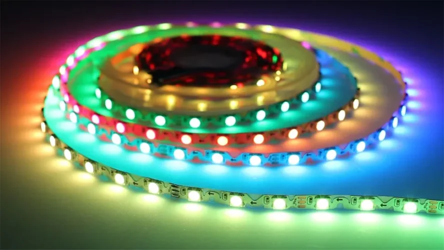Светодиодная лента S-образная 5050, 60led/m, RGB-SPI, WS2812, 5V, IP20, BA8 - фото I