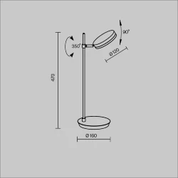 Настольный светильник Fad 3000К 8Вт (Черный)