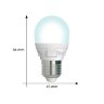 LED-G45 7W-4000K-E27-FR-DIM PLP01WH Лампа светодиодная, диммируемая, Форма шар, матовая, Серия Яркая, Белый свет 4000K. - фото 4