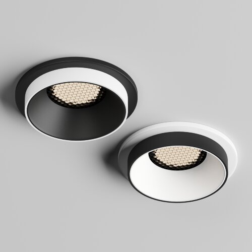 DK2400-BK Встраиваемый светильник, IP 20, 50 Вт, GU10, черный, алюминий. Фото 2