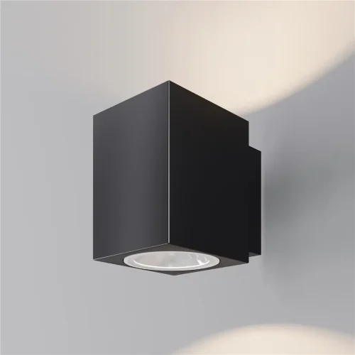 Настенный светильник Блок / Block 3000K 10Вт IP 65 (Черный) O507WL-L10B3K - фото 2