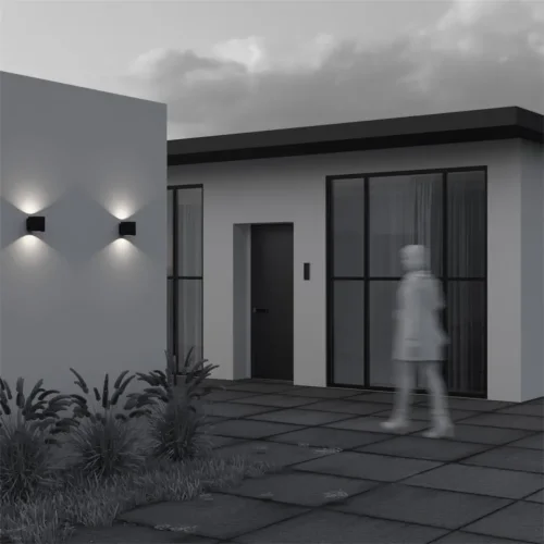 Настенный светильник Блок / Block 3000K 10Вт IP 65 (Черный) O507WL-L10B3K - фото 4