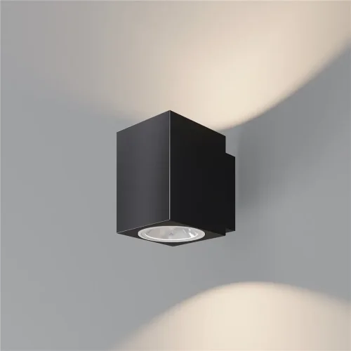 Настенный светильник Блок / Block 3000K 10Вт IP 65 (Черный) O507WL-L10B3K - фото 5