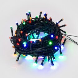 ULD-S0800-100-DGA MULTI IP20 Гирлянда светодиодная с контроллером, 100 светодиодов, 8 м, разноцветная, IP20, провод зеленый