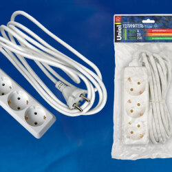 S-GCD3-3 Удлинитель Uniel серии Стандарт, с-з, 3 гн., шнур 3 м