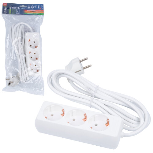 S-GCD3-3 Удлинитель Uniel серии Стандарт, с-з, 3 гн., шнур 3 м - фото 3