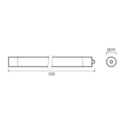 Светильник светодиодный 590х29х29мм 12Вт 6500К 1250лм IP65 COMPACT линейный матов. GAUSS 143424312