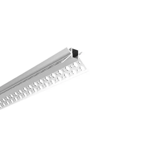 Алюминиевый профиль встраиваемый в гипсокартон 345 (2500*44*25,5мм с рассеивателем, внутренний угол) - фото I