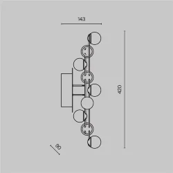 Настенный светильник (бра) Tessara 3000К 13Вт (Золото)