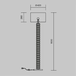 Напольный светильник (торшер) Talento E27х1 60Вт (Хром)