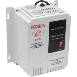 Стабилизатор напряжения АСН-1000 Н/1-Ц Lux 1ф 1кВт IP20 настен. релейный с двумя розетками Ресанта 63/6/14