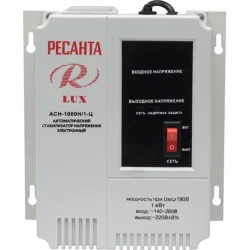 Стабилизатор напряжения АСН-1000 Н/1-Ц Lux 1ф 1кВт IP20 настен. релейный с двумя розетками Ресанта 63/6/14