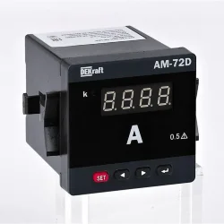 Амперметр цифровой АМ-96D 1ф вх. 1А 96х96мм LED-дисплей DEKraft 50320DEK