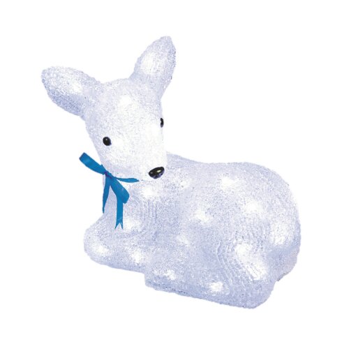ULD-M2926-040-STA WHITE IP20 LYING FAWN-1 Фигура светодиодная Лежащий оленёнок-1, 32x27см, 40 светодиодов, Белый свет. Провод прозрачный. TM Uniel - фото 2