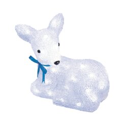 ULD-M2926-040-STA WHITE IP20 LYING FAWN-1 Фигура светодиодная Лежащий оленёнок-1, 32x27см, 40 светодиодов, Белый свет. Провод прозрачный. TM Uniel