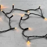 Гирлянда Нить с Колпачком 10м Экстра Тепло-Белая 24В, 100 LED, Провод Черный ПВХ, IP65. Фото 3.