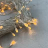 Гирлянда Нить 10м Желтая 24В, 100 LED, Провод Прозрачный ПВХ, IP54. Фото 2.