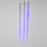 ULD-E3005-300-DTK BLUE IP44 ICICLE Занавес светодиодный фигурный Сосульки, соединяемый, 2.7х0.42м, 10 подвесов, Синий свет, Провод прозрачный. - фото 4