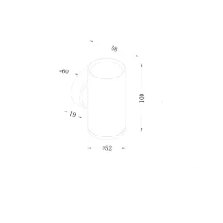 Настенный светильник (бра) Фокус С / FOCUS S GU10х1 (Белый) C068WL-01W