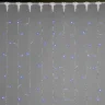Гирлянда Занавес 1 x 9 м Синий 220В, 900 LED, Провод Прозрачный ПВХ, IP54. Фото 1.