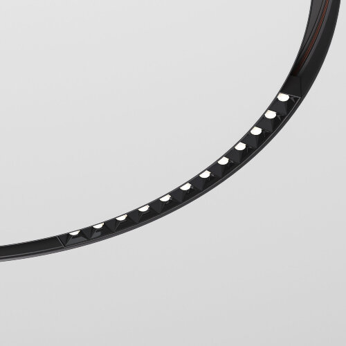 Slim Magnetic Трековый светильник для радиусного шинопровода 12W 4200K Intenso чёрный O 800мм - фото 1