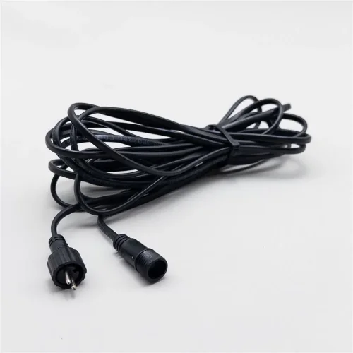 Соединитель 5м для Нитей 24В без Возможности Управления, Провод Черный ПВХ, IP65. Фото 2.