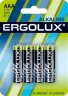 Элемент питания алкалиновый AAA/LR03 1.5В Alkaline BL-4 (блист.4шт) Ergolux 11744 - фото