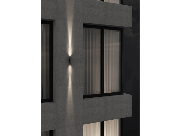 'Настенный уличный светильник Акцент 8 Вт, 24°, 220–240 В, 3000K (теплый белый), IP65, для фасада, GW-TF-GR-8-WW. Фото 2