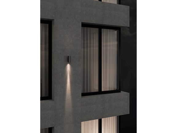 'Настенный уличный светильник Акцент 8 Вт, 24°, 220–240 В, 3000K (теплый белый), IP65, для фасада, GW-TF-GR-8-WW. Фото 2