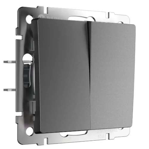 Выключатель двухклавишный (графит матовый) W1120064 - фото