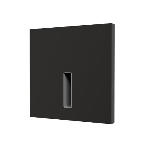 DK1030-BK Светильник встраиваемый в стену, IP 20, LED 3000K, 3 Вт, черный, алюминий.