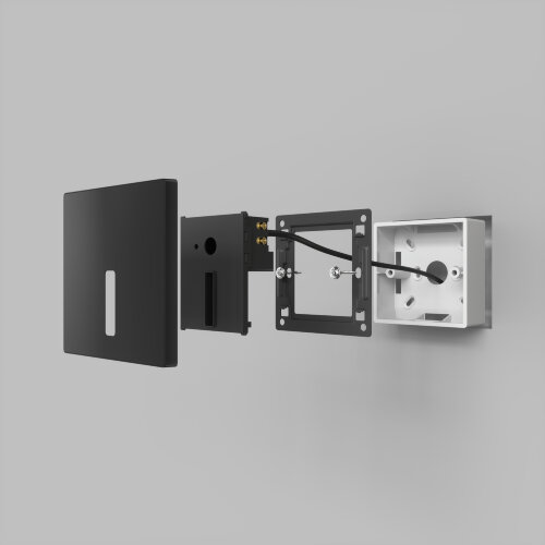 DK1030-BK Светильник встраиваемый в стену, IP 20, LED 3000K, 3 Вт, черный, алюминий. Фото 3