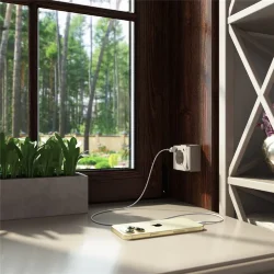 Розетка с заземлением, шторками и USB тип A+C Gallant шампань рифленый W5071710