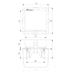 Вывод кабеля (черный матовый) W1150208