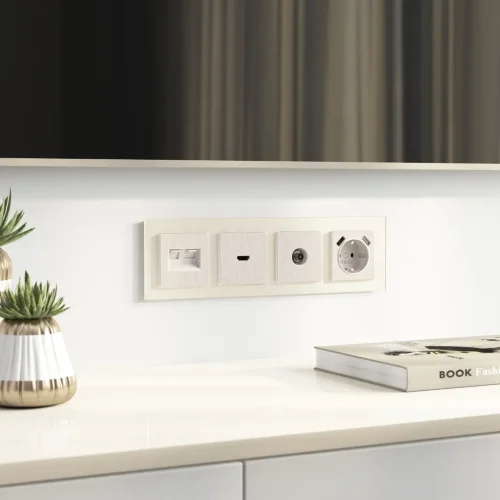 ТВ-розетка оконечная (перламутровый рифленый) W1183013 - фото 2