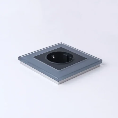 Рамка из стекла на 1 пост Favorit серый W0011115 - фото 2