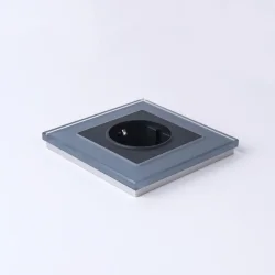 Рамка из стекла на 1 пост Favorit серый W0011115