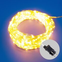 ULD-S5000-500-DTA-RC WARM WHITE IP44 DEW Гирлянда светодиодная Роса, 50м, 500 светодиодов, Теплый белый свет, Пульт ДУ в-к, Провод прозрачный