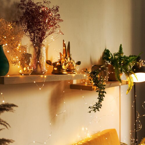 ULD-S5000-500-DTA-RC WARM WHITE IP44 DEW Гирлянда светодиодная Роса, 50м, 500 светодиодов, Теплый белый свет, Пульт ДУ в-к, Провод прозрачный - фото 8