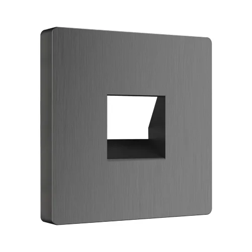 Накладка для телефонной розетки RJ-11 (графит рифленый) W1192004 - фото